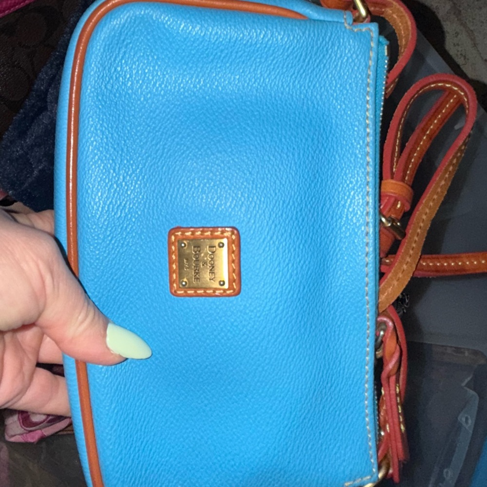 Dooney & Bourke Blue and Orange Crossbody Bag